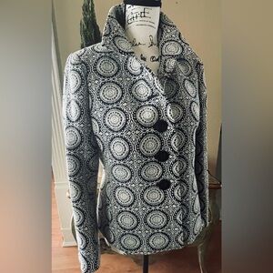 “Sigrid Olsen” Black & White Jacket. Size 6